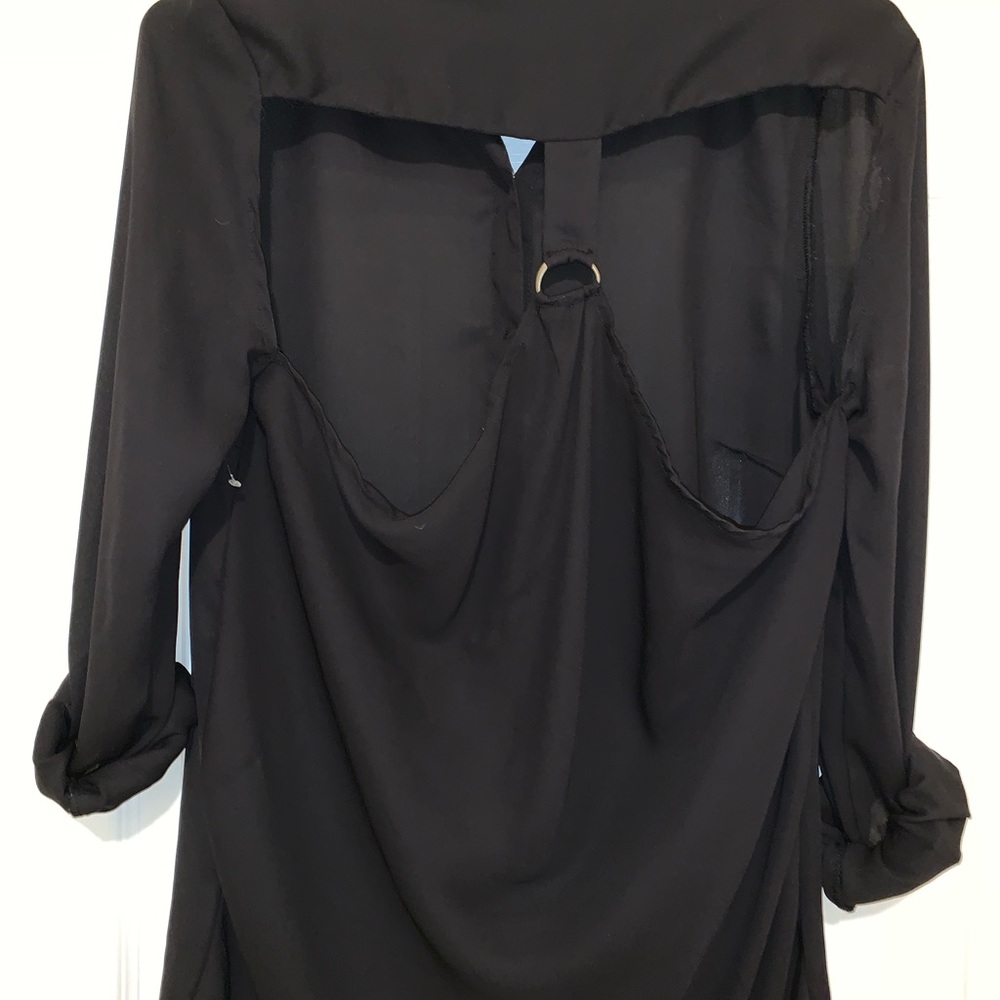Black Button Down Top